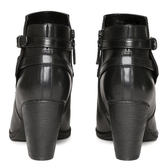 VGUC Cole Haan Black Hayes Belt Booties in Black - Picture 2 of 14